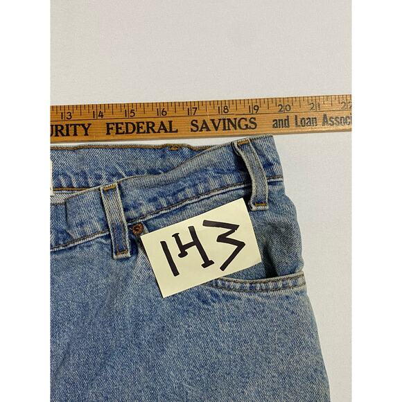 Levis 517 Jeans 42x32 straight leg Light Wash Blue USA Made orange Tab VTG - Picture 4 of 13